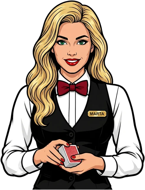 Marta, a crupiê da Mesa de Poker